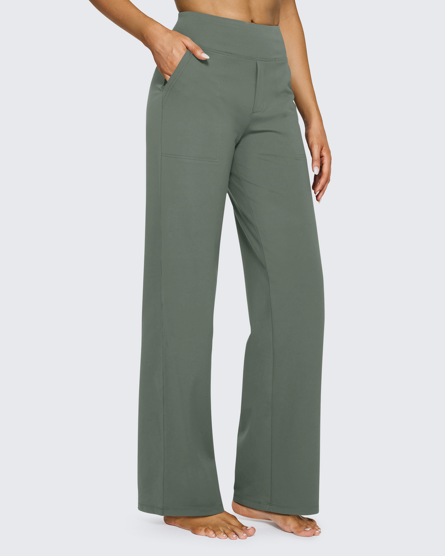 High-Waist Weite Hose — Office Fit