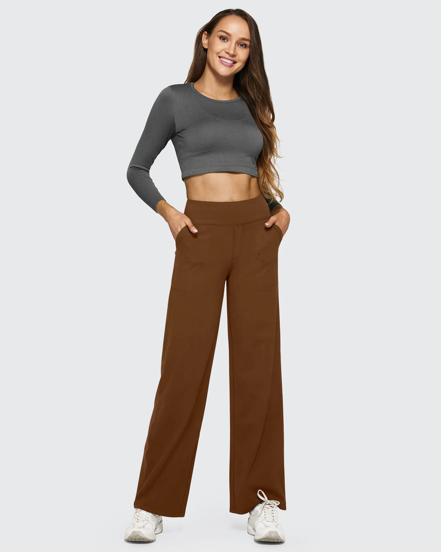 High-Waist Weite Hose — Office Fit