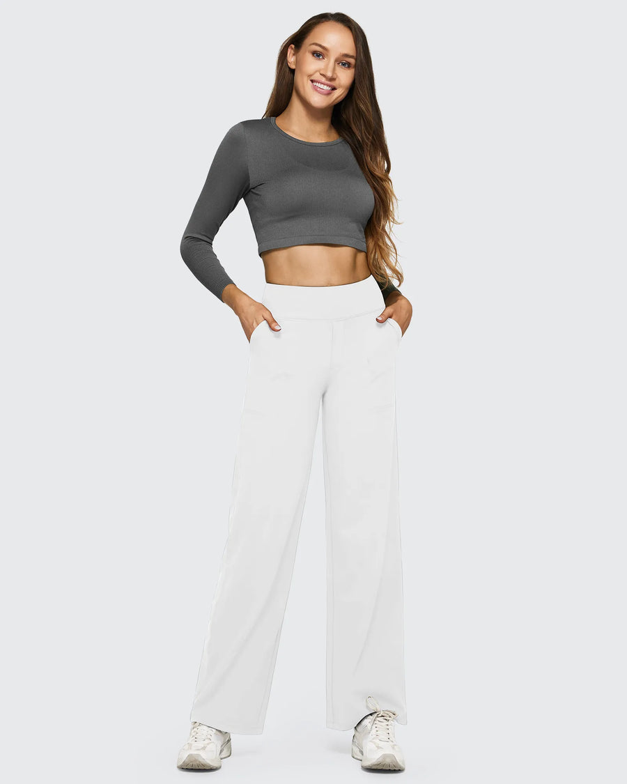 High-Waist Weite Hose — Office Fit