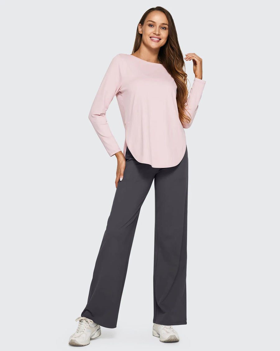 High-Waist Weite Hose — Office Fit
