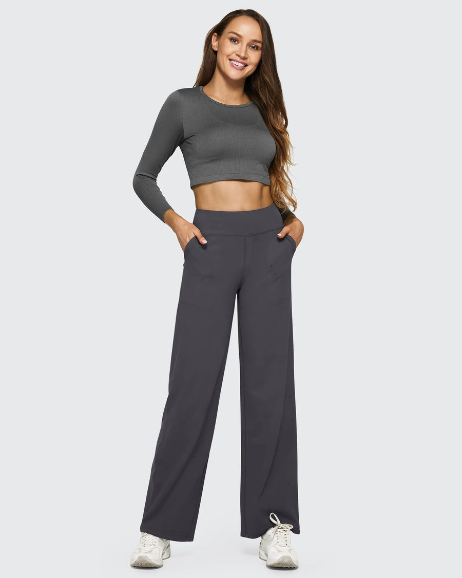 High-Waist Weite Hose — Office Fit