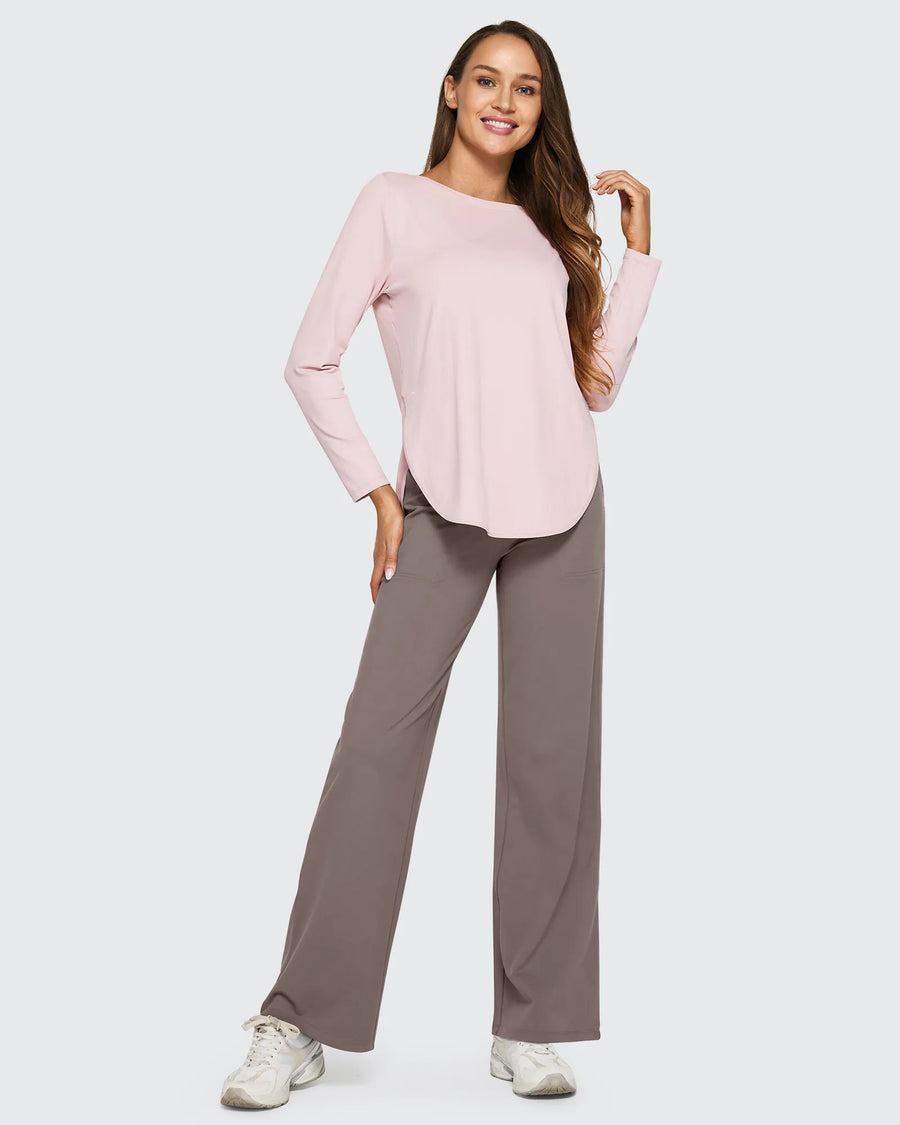 High-Waist Weite Hose — Office Fit