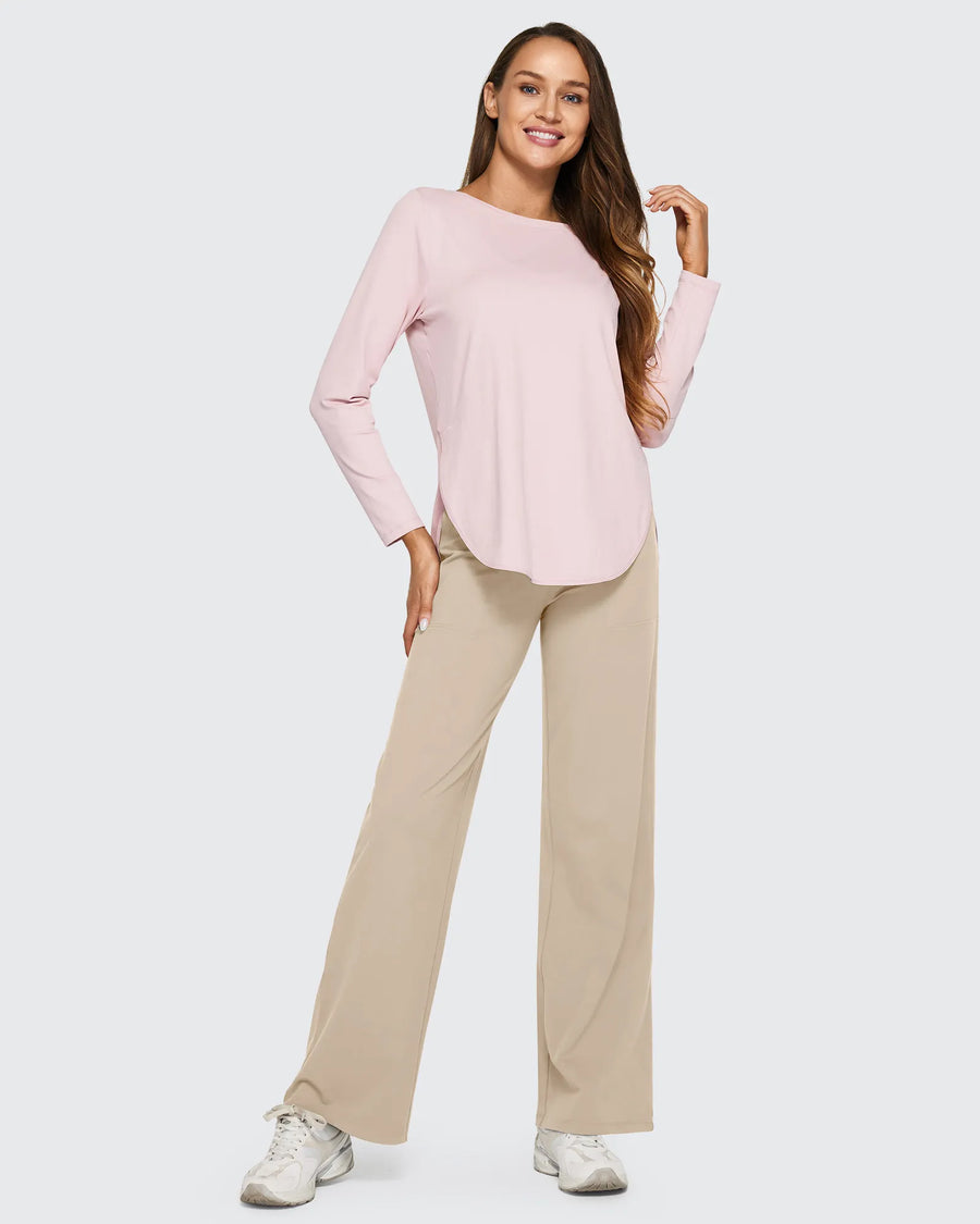 High-Waist Weite Hose — Office Fit