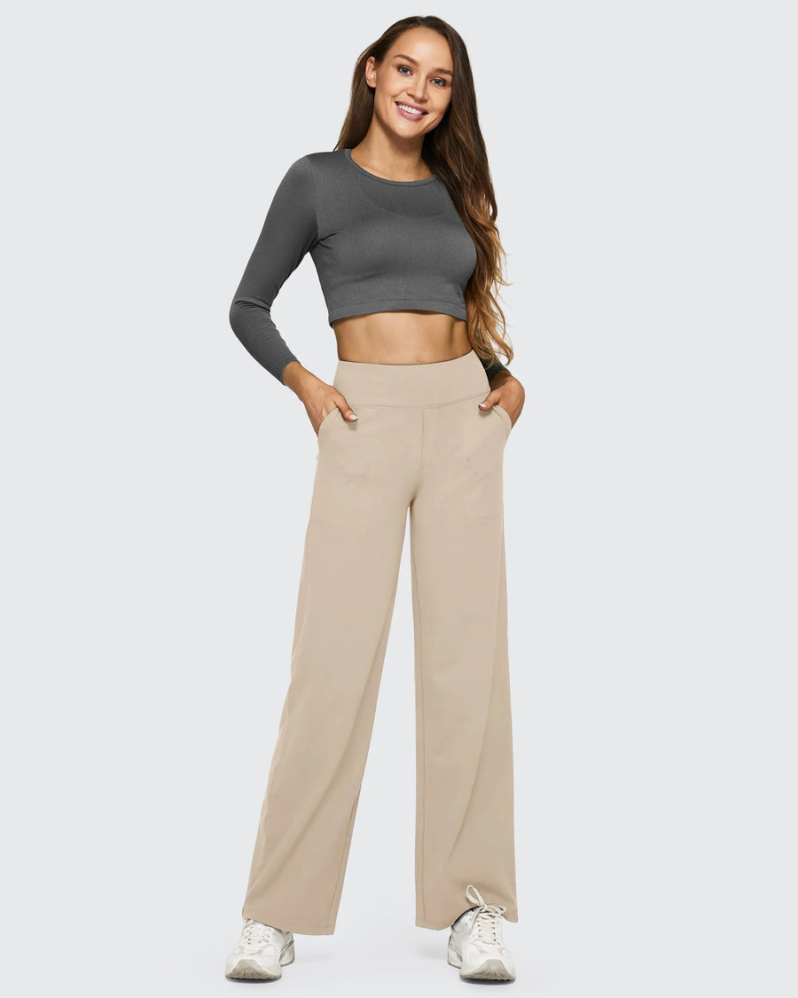 High-Waist Weite Hose — Office Fit