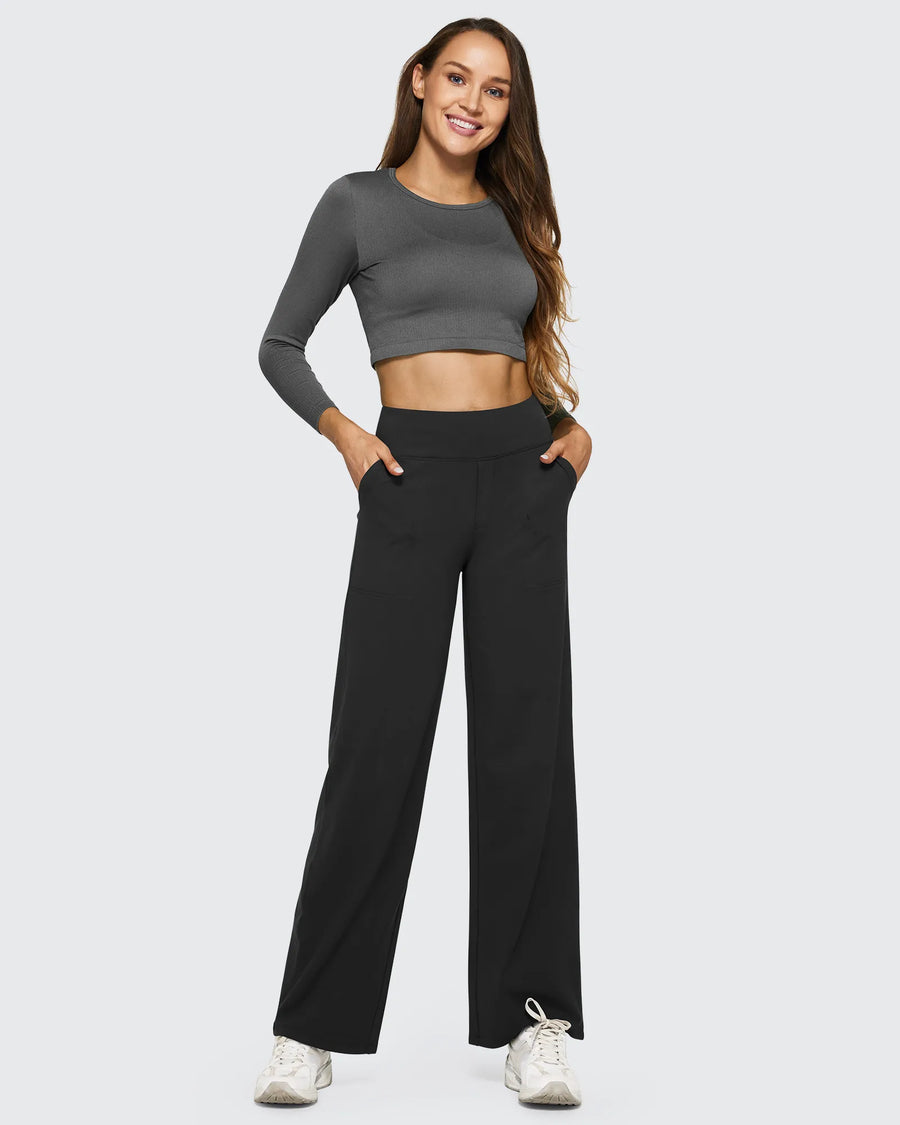 High-Waist Weite Hose — Office Fit