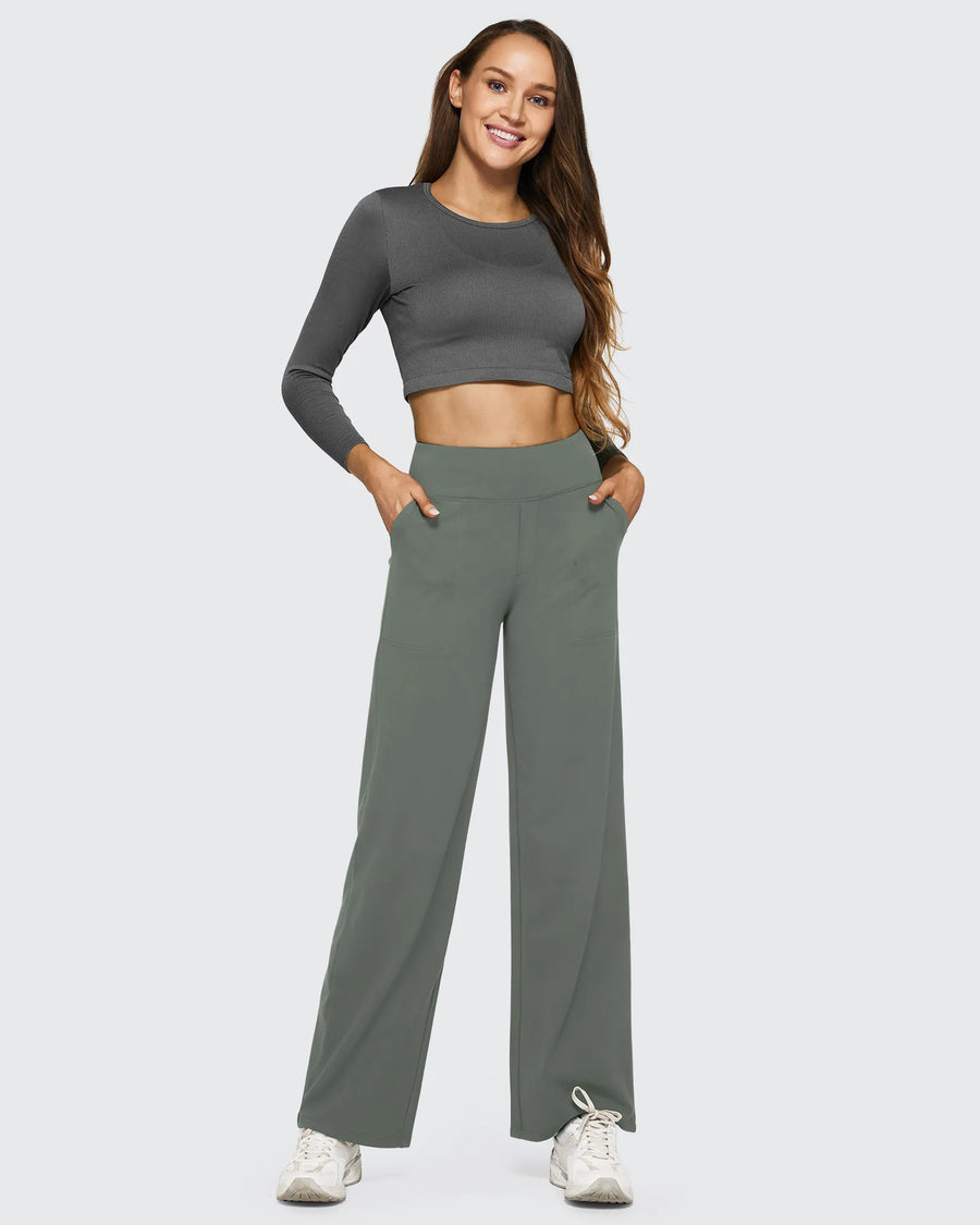 High-Waist Weite Hose — Office Fit