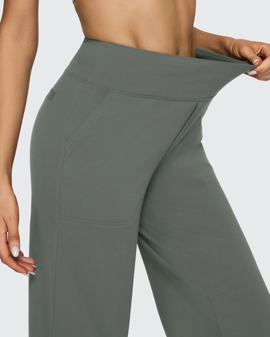 High-Waist Weite Hose — Office Fit