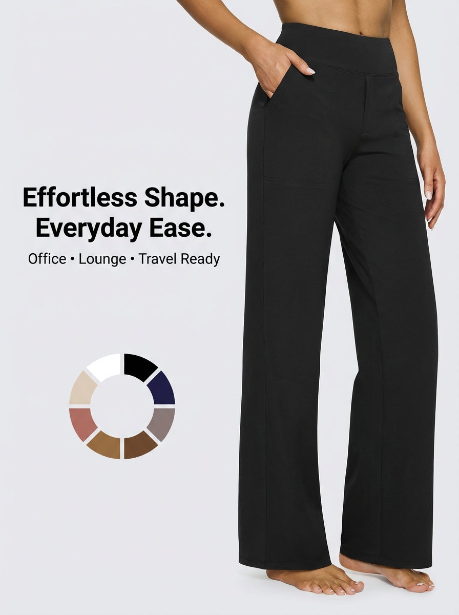 High-Waist Weite Hose — Office Fit