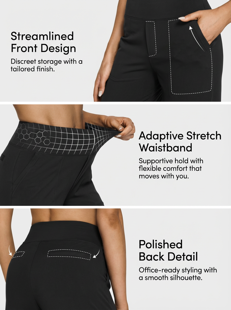 High-Waist Weite Hose — Office Fit