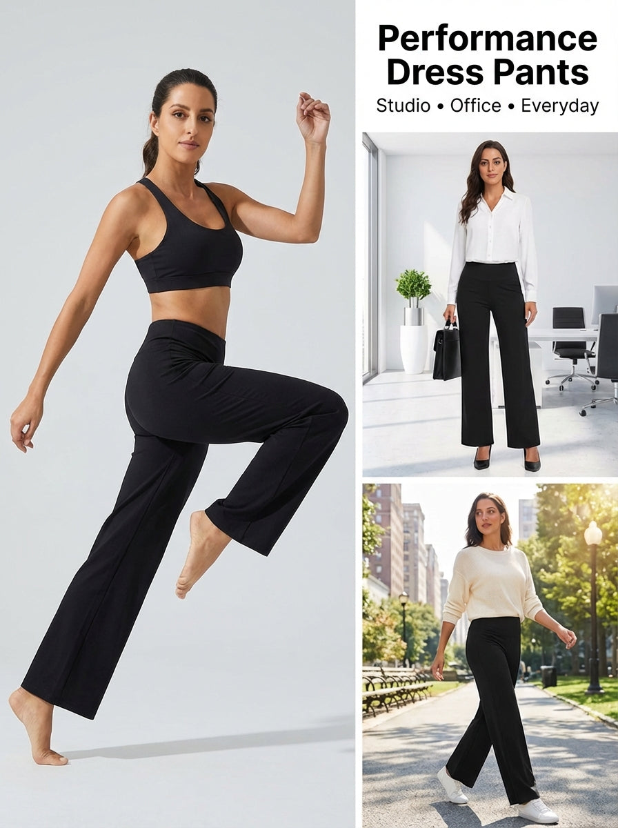 High-Waist Weite Hose — Office Fit